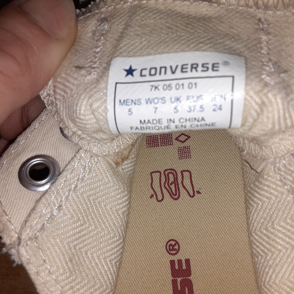 Cream Slip On Converse Sneakers